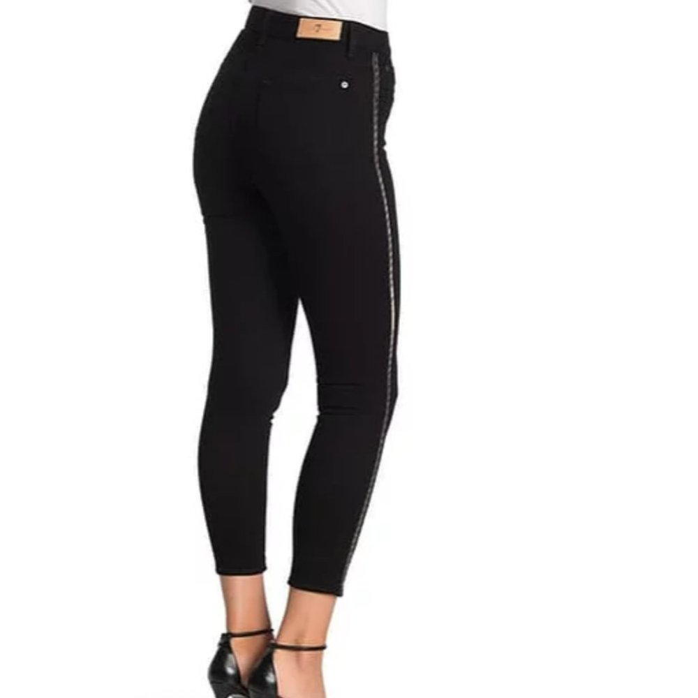 Womens 7 For All Mankind Beaded Stripe Jeans